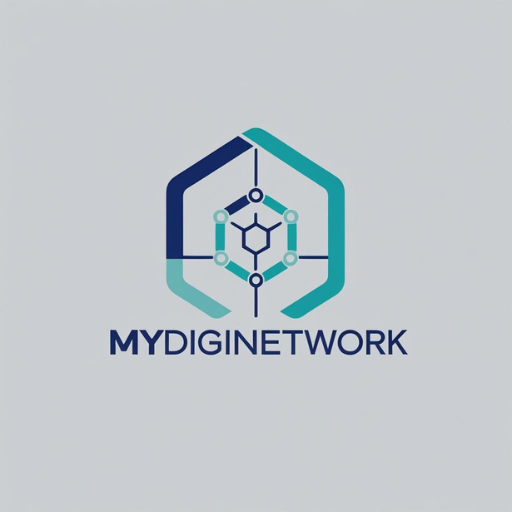 mydiginetwork logo blue and light teal
